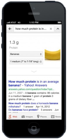 Nährwertabgaben mit Google Knowledge Graph  (Bild: Google)
